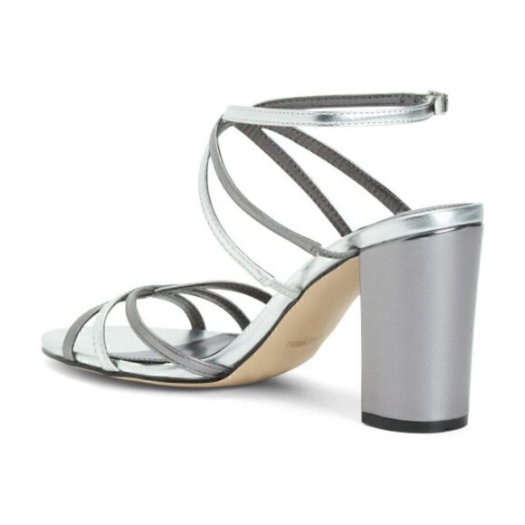 NINE WEST Obvi Ankle Strap Dress Silver Sandals SIZE 6,5 NEW WITH BOX - Picture 2 of 7